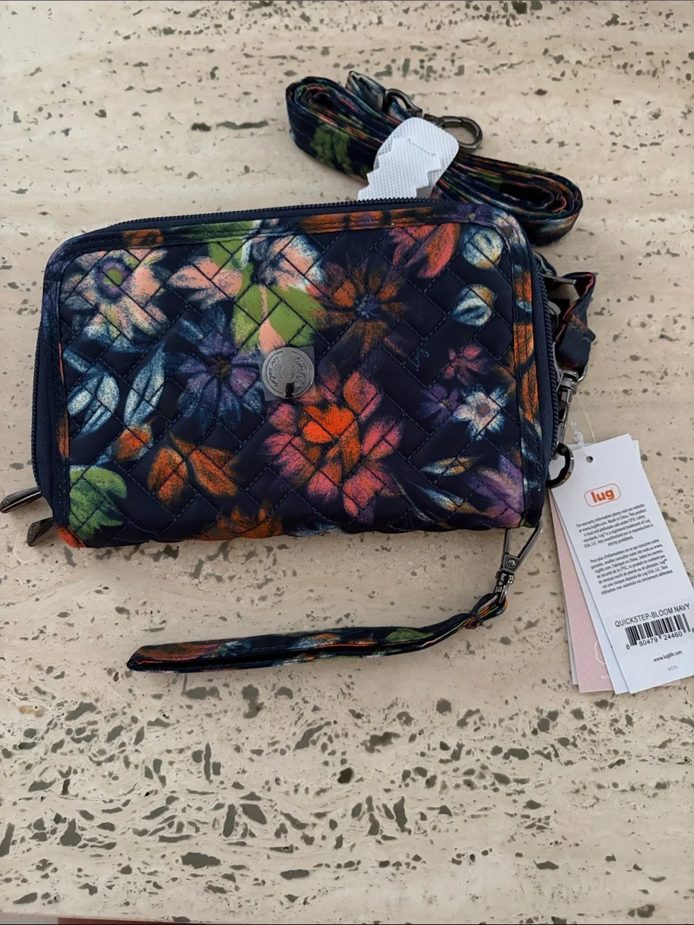 Lug Quickstep Convertible Wallet in Bloom Navy